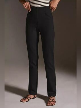 Anthropologie Maeve Slim Ponte Pants With Back Slit